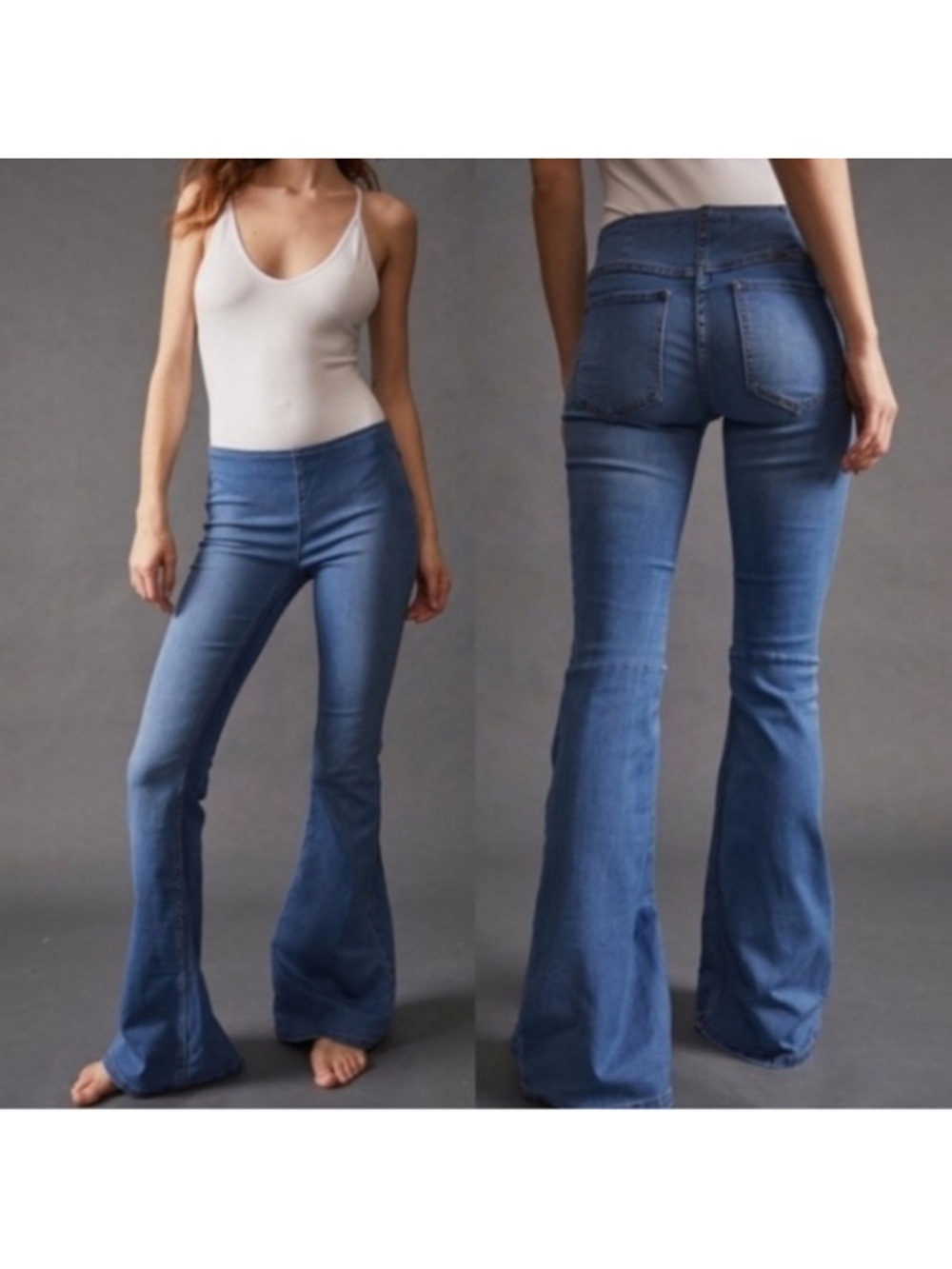 Free People Penny Pull-On Flare Jeans